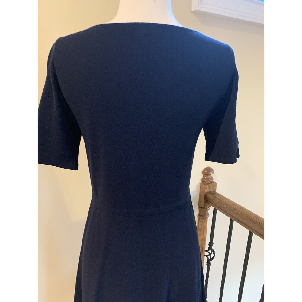 Banana Republic Knit Fit-and-Flare Sweater Dress Navy Blue Sz XS - Picture 4 of 5